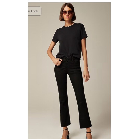J.CREW Mid-rise Kickout Jean Size 28 Black NEW Modern Casual Denim Stretch CC527 - Picture 1 of 16